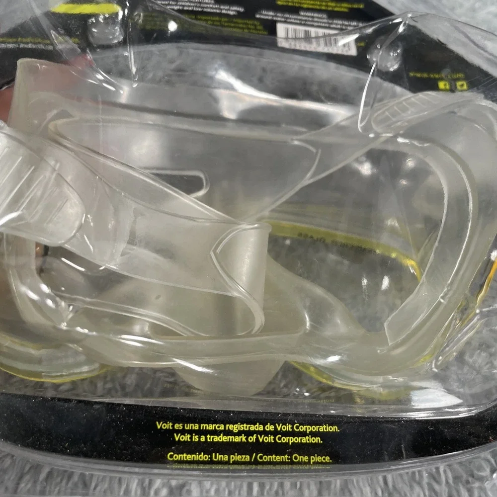 Voit Tempered Glass Lens Diving Goggles Scuba Swim Mask Yellow NEW SEALED